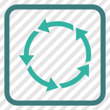 Döndürme vektör simgesi bir çerçeve içinde