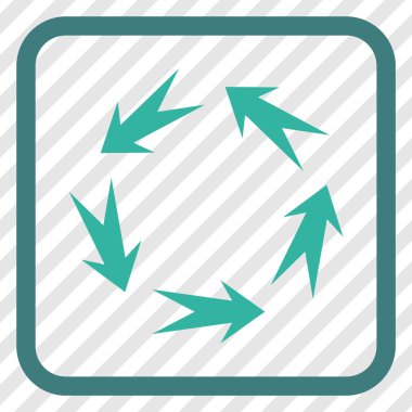 Döndürme vektör simgesi bir çerçeve içinde