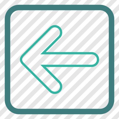 Yuvarlak ok vektör simgesi bir çerçevede yaptı.