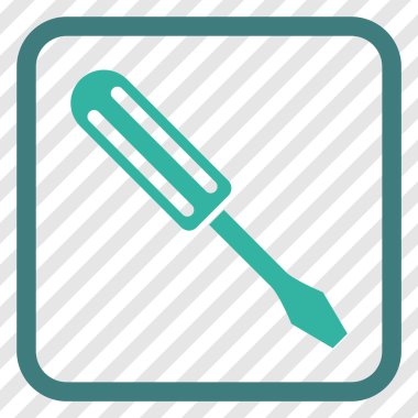 Tornavida vektör simgesi bir çerçeve içinde