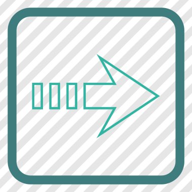 Doğru vektör simgesi bir çerçevede göndermek