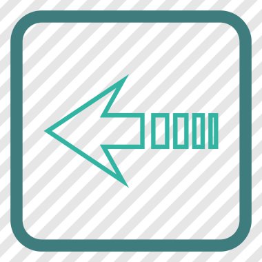 Sol vektör simgesi bir çerçevede göndermek