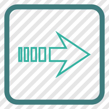 Doğru vektör simgesi bir çerçevede göndermek