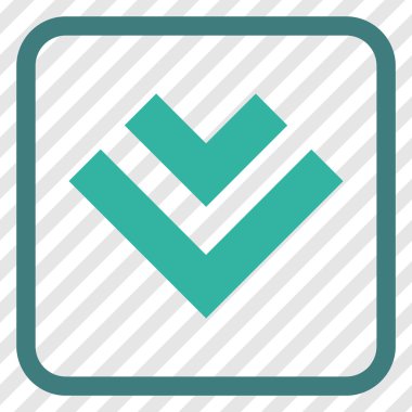 Vektör simgesi bir çerçeve içinde aşağı kaydır