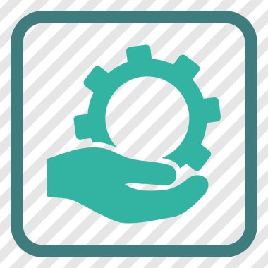 Hizmet vektör simgesi bir çerçeve içinde