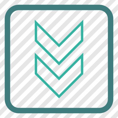 Vektör simgesi bir çerçeve içinde aşağı kaydır