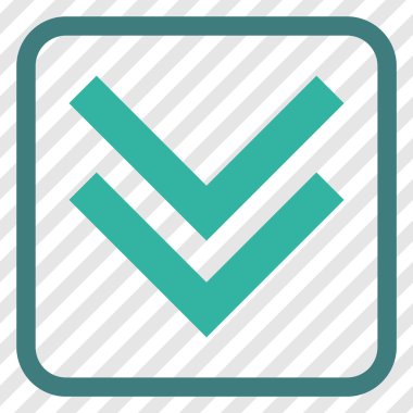 Vektör simgesi bir çerçeve içinde aşağı kaydır