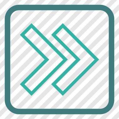 Üst karakter doğru vektör simgesi bir çerçeve içinde