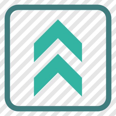 Vektör simgesi bir çerçeve içinde yukarı kayması