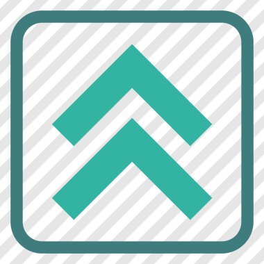 Vektör simgesi bir çerçeve içinde yukarı kayması