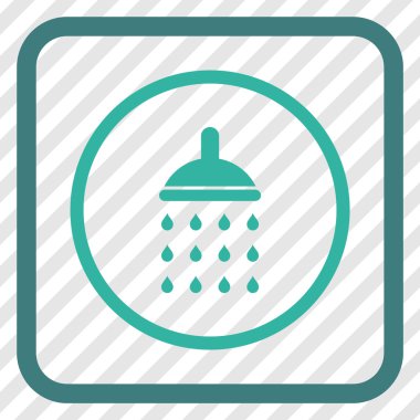 Duş vektör simgesi bir çerçeve içinde