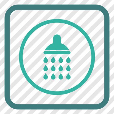 Duş vektör simgesi bir çerçeve içinde