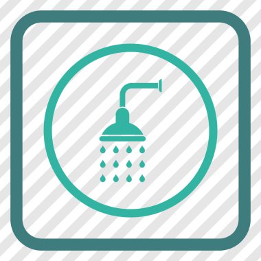 Duş vektör simgesi bir çerçeve içinde