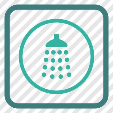 Duş vektör simgesi bir çerçeve içinde