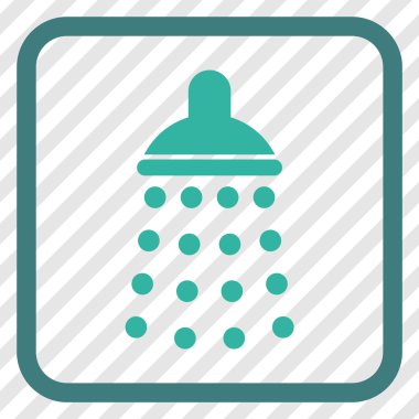 Duş vektör simgesi bir çerçeve içinde