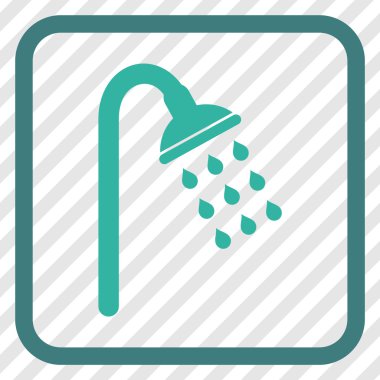 Duş vektör simgesi bir çerçeve içinde