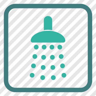 Duş vektör simgesi bir çerçeve içinde