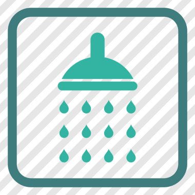 Duş vektör simgesi bir çerçeve içinde