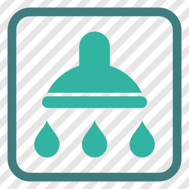 Duş vektör simgesi bir çerçeve içinde