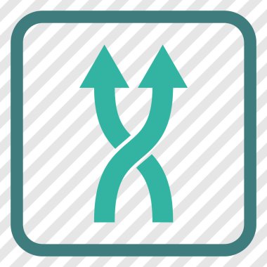 Vektör simge yukarı okları bir çerçevede shuffle