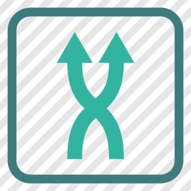 Vektör simge yukarı okları bir çerçevede shuffle