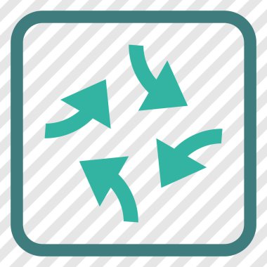 Oklar vektör simgesi bir çerçevede girdap