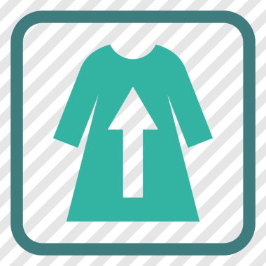 Kadın elbise vektör simgesi bir çerçeve içinde çıkar