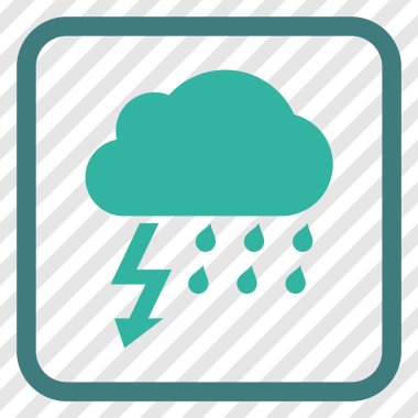 Fırtına vektör simgesi bir çerçeve içinde