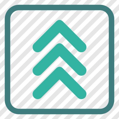 Vektör simgesi bir çerçeve içinde yukarı çift ok ucu