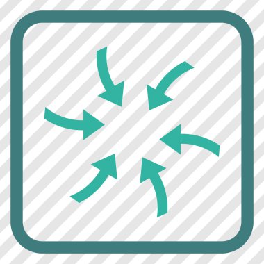 Oklar vektör simgesi bir çerçeve içinde burgu