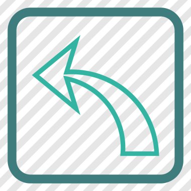 Vektör simgesi bir çerçeve içinde geri al