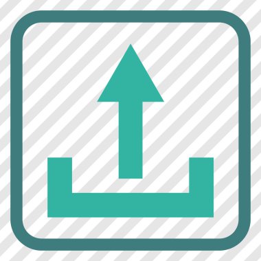 Vektör simgesi bir çerçeve içinde upload