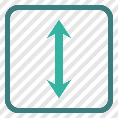 Dikey Çevir vektör simgesi bir çerçeve içinde