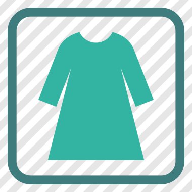 Kadın elbise vektör simgesi bir çerçeve içinde