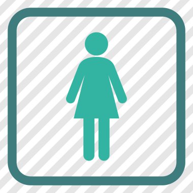 Kadın vektör simgesi bir çerçeve içinde