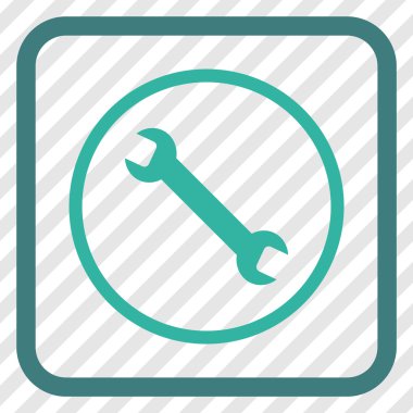 İngiliz anahtarı vektör simgesi bir çerçeve içinde