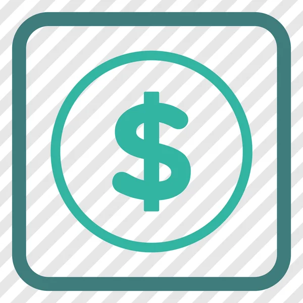 Dollar Vector Icon In een Frame — Stockvector
