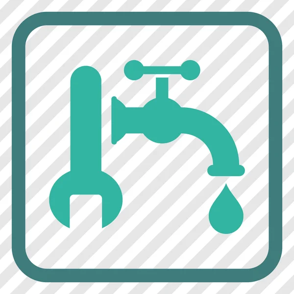 Plumbing Vector Icon In a Frame — Stock Vector