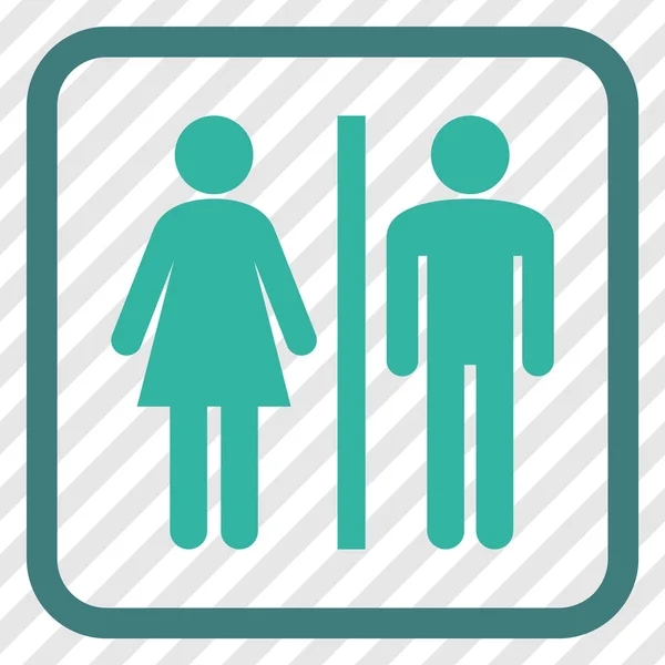 WC Personas Vector icono en un marco — Archivo Imágenes Vectoriales