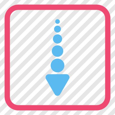 Vektör simgesi bir çerçeve içinde aşağı ok