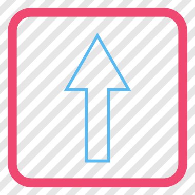 Vektör simgesi bir çerçeve içinde yukarı ok