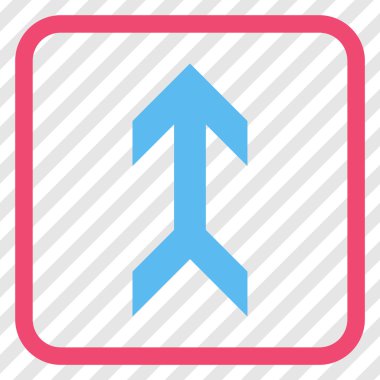 Vektör simgesi bir çerçeve içinde yukarı ok