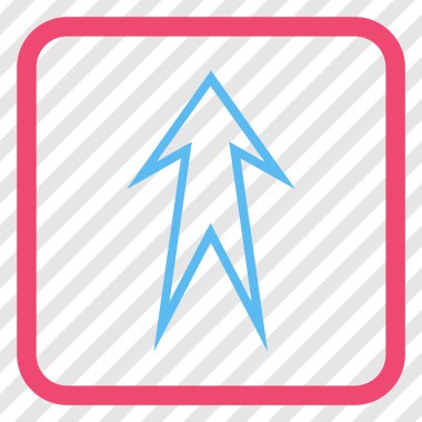 Vektör simgesi bir çerçeve içinde yukarı ok