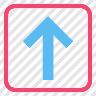 Vektör simgesi bir çerçeve içinde yukarı ok