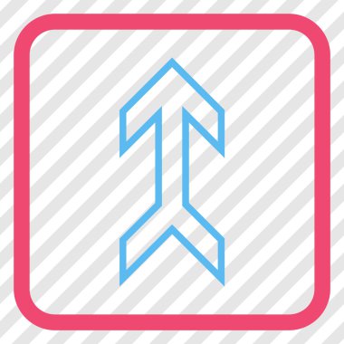 Vektör simgesi bir çerçeve içinde yukarı ok