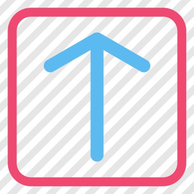 Vektör simgesi bir çerçeve içinde yukarı ok