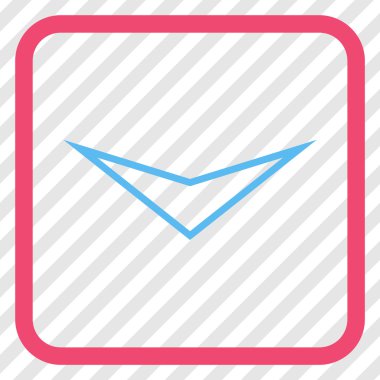 Vektör simgesi bir çerçeve içinde aşağı ok ucu