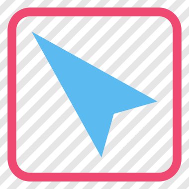 Ok ucu sol yukarı vektör simgesi bir çerçeve içinde