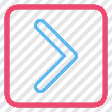 Ok ucu doğru vektör simgesi bir çerçeve içinde