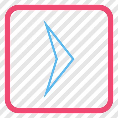 Ok ucu doğru vektör simgesi bir çerçeve içinde